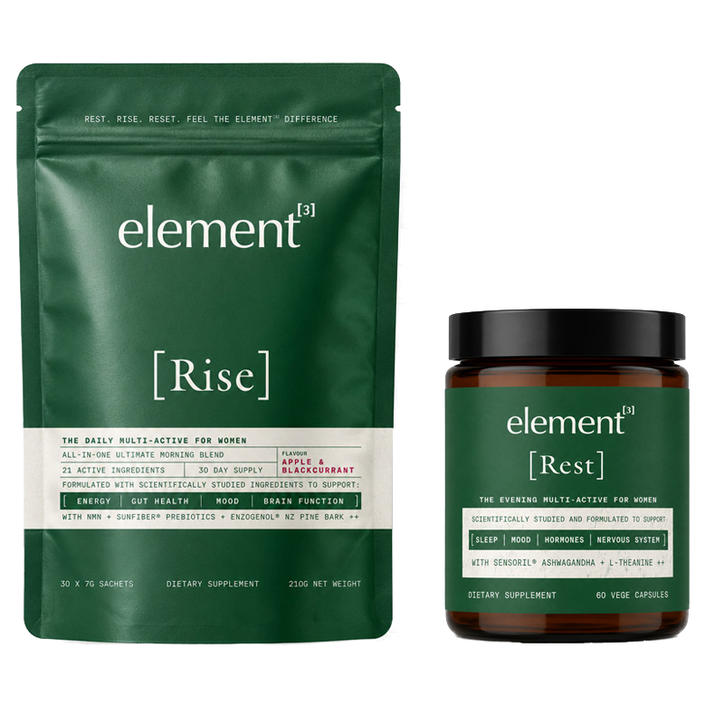 element³ product with raw actives laid out